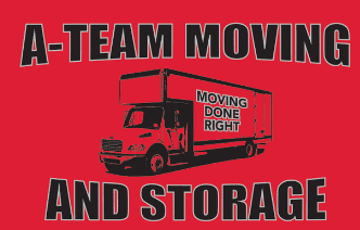 a moving truck with the words a - team moving and storage on it