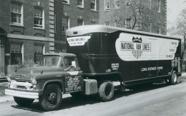 National Van Lines truck in the early beginnings