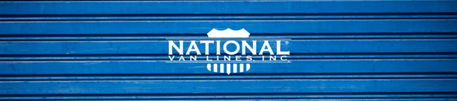 National Van Lines logo printed on a mini-storage door